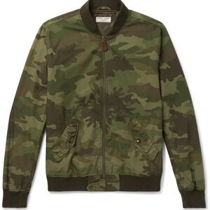 Wallace & Barnes J.Crew Camo Lightweight Bomber Jacket XL